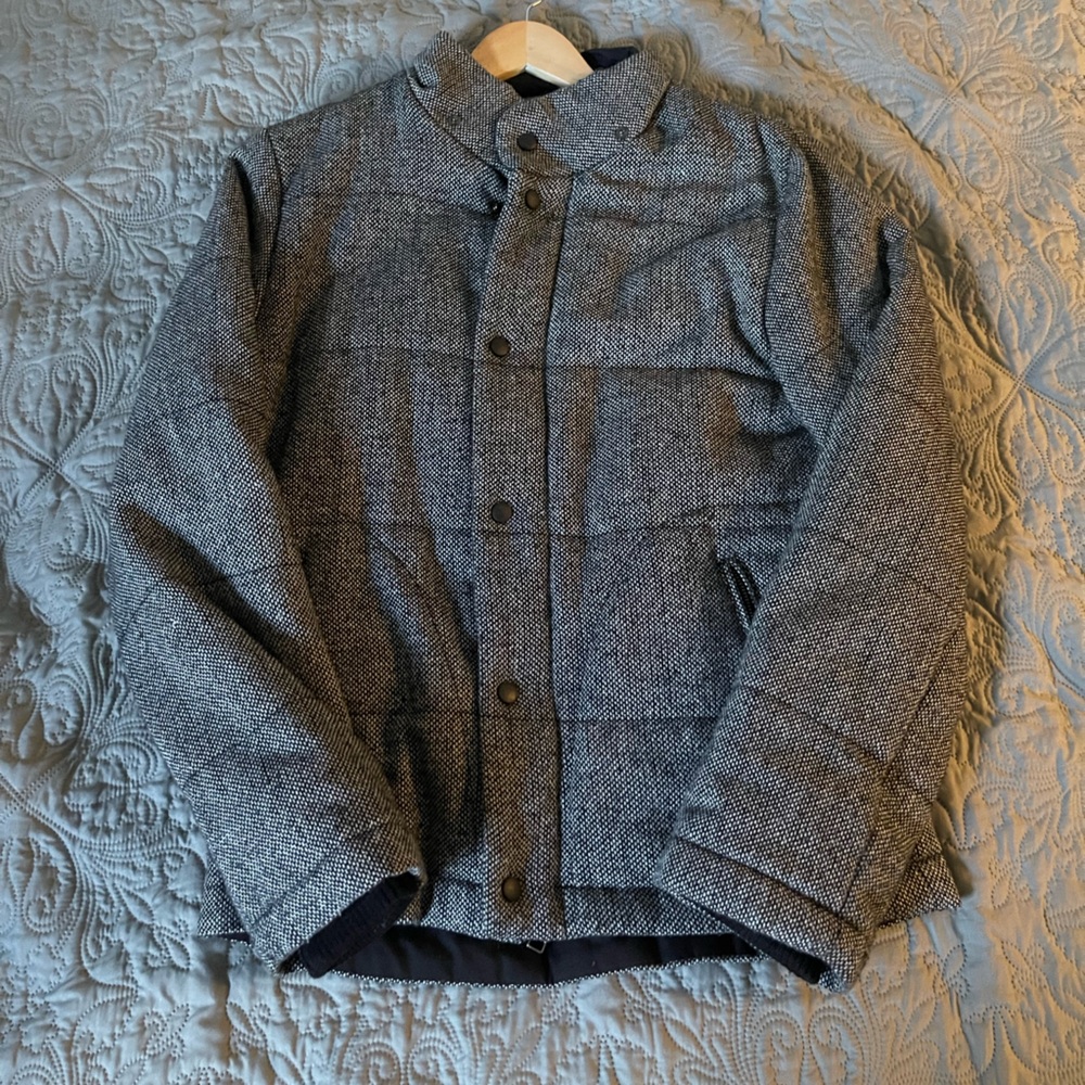 21 Men Black and White Size Medium Zip up Jacket